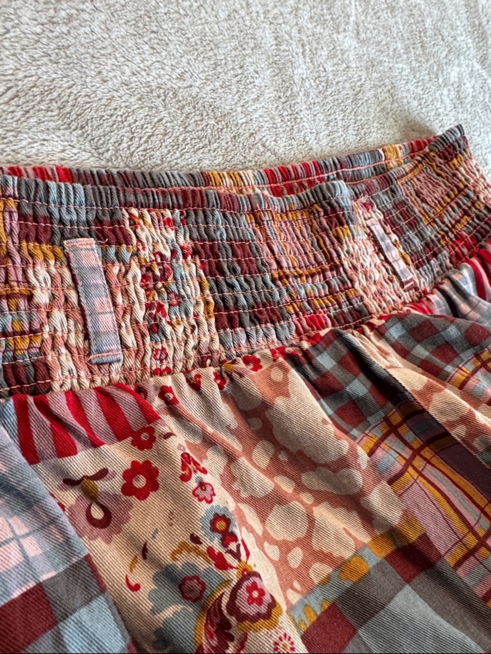 NWOT Lucy & Yak Alexa Organic Cotton Trousers Donita Patchwork Size XL - Picture 4 of 15